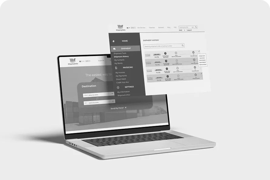 ShippingToGo project preview
